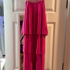 Vibrant Pink Layered Dress